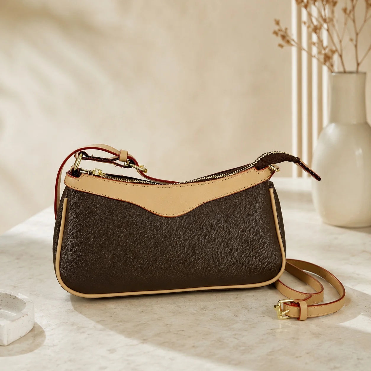Classic Luxury Shoulder Bag Faux Leather Unisex Tote