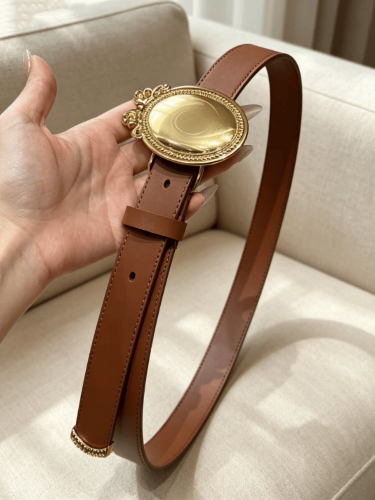 Women's Genuine Cowhide Leather Belt Retro Classic Fashion Accessory