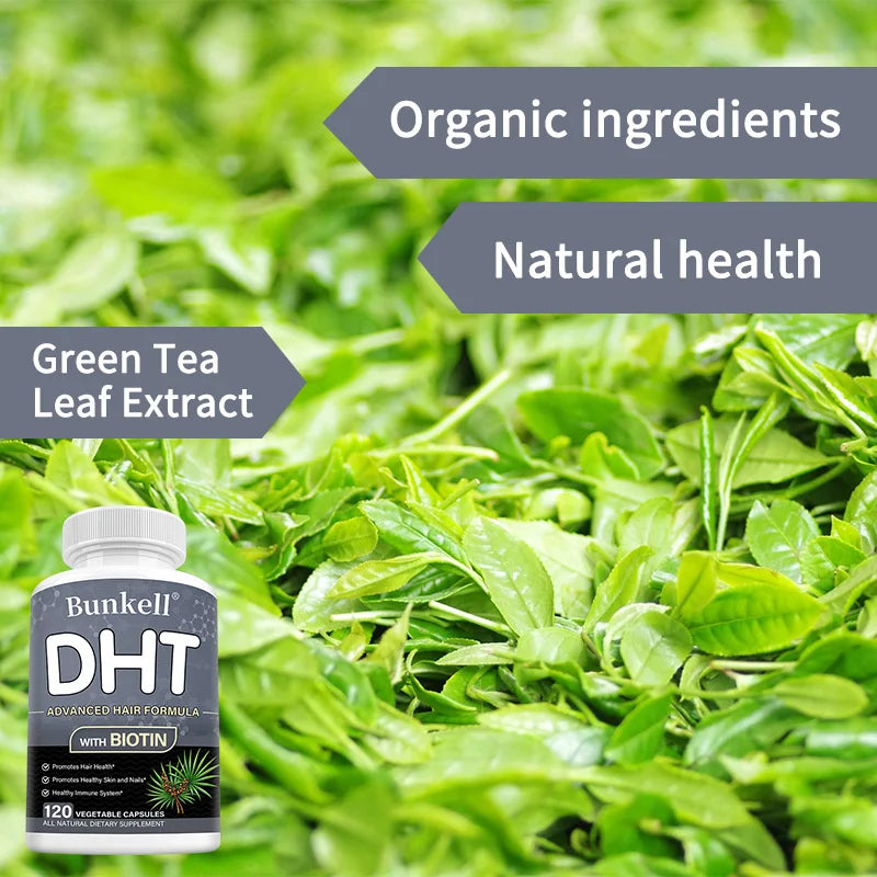 Bunkell DHT Blocker With BiotinSupplementComplex For PremiumQualityFormula Hair Skin Nails