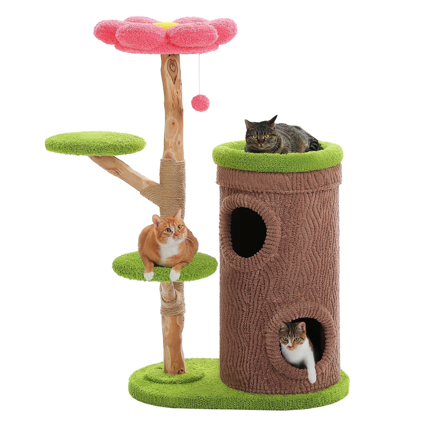 PAWZ Road Cat Tree Tower With Four Condos Scratching Posts