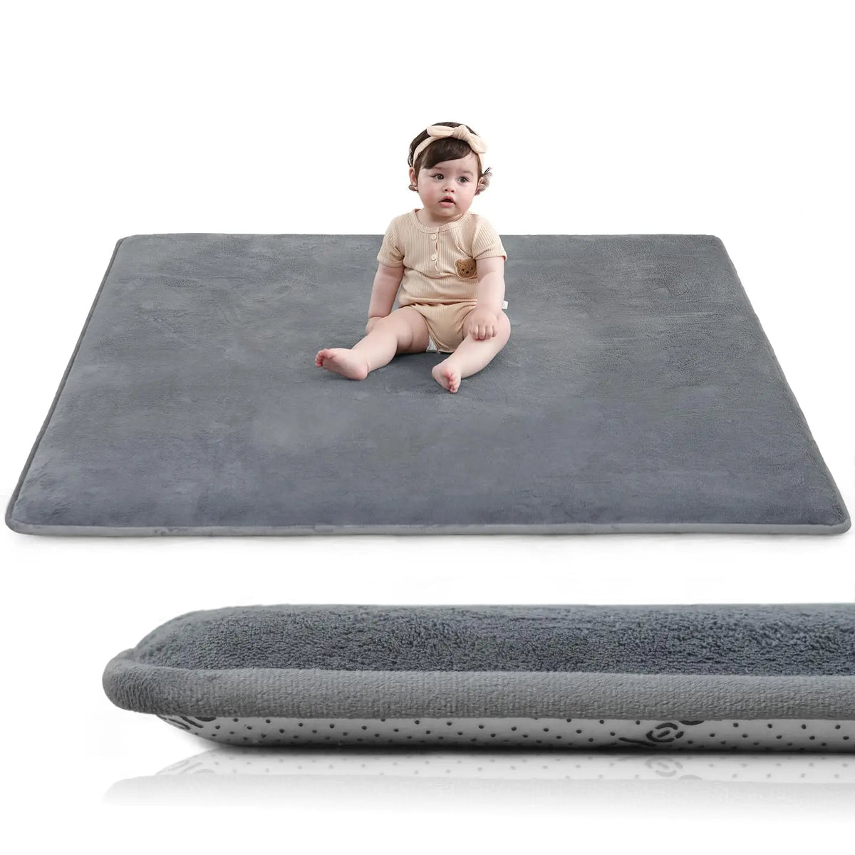 PaPaMat Thick Non Slip Baby Play Mat With Cushioned Surface