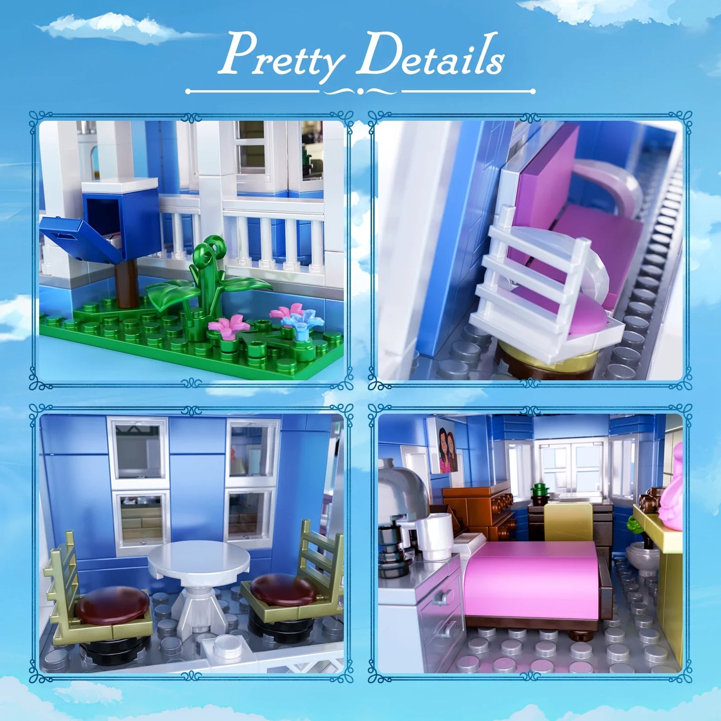 Lorelai Movie House Building Block Set 1107 Pieces For Kids