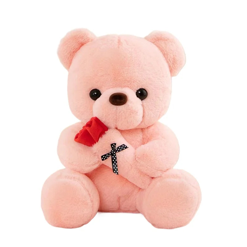 Rose Bear Plush Toy Romantic Gift For Girlfriend Valentines Day