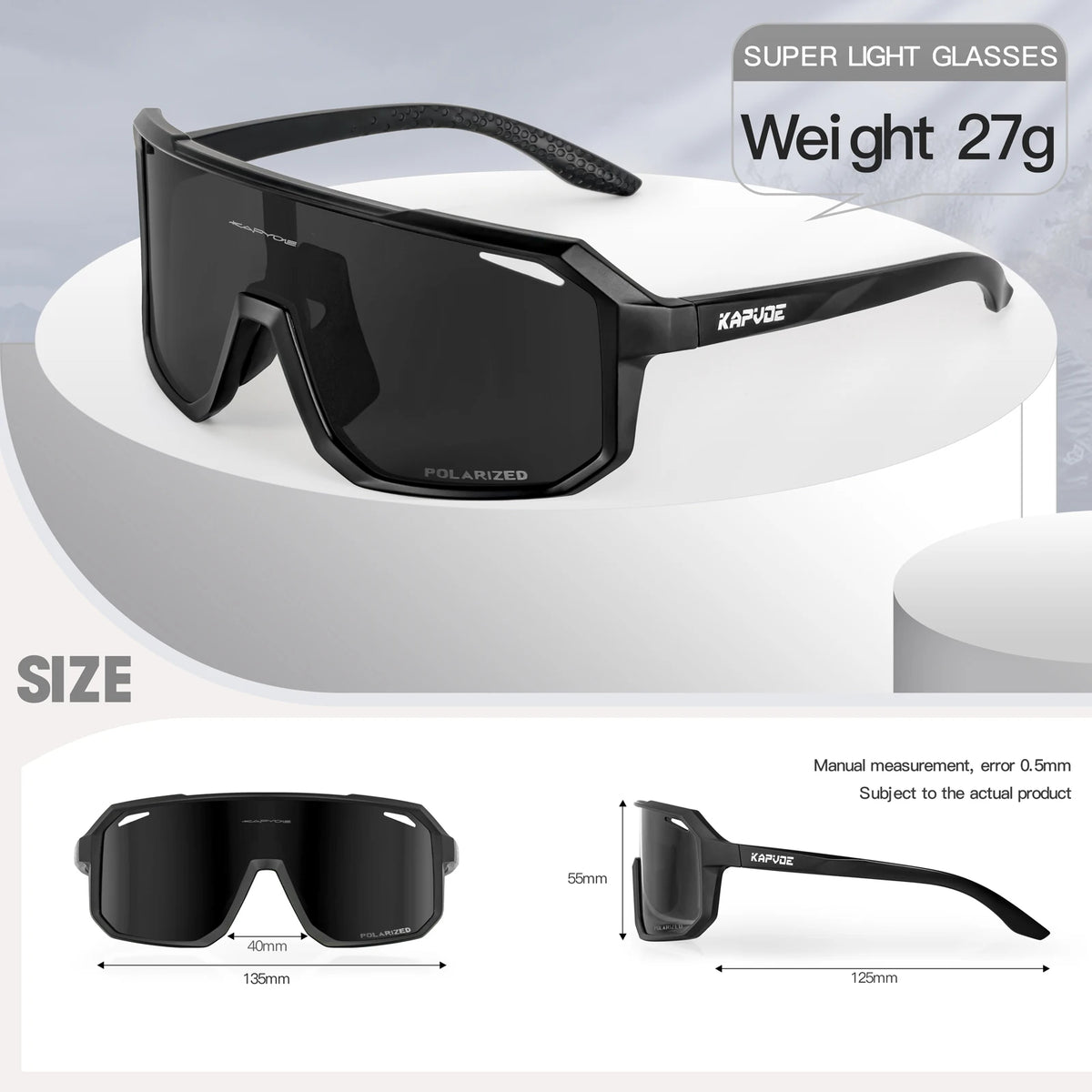 Kapvoe Polarized Cycling Sunglasses With UV400 Protection For Sports