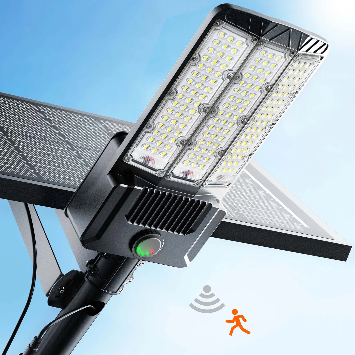 Solar LED Area Lights Motion Sensor Dusk To Dawn Aluminum