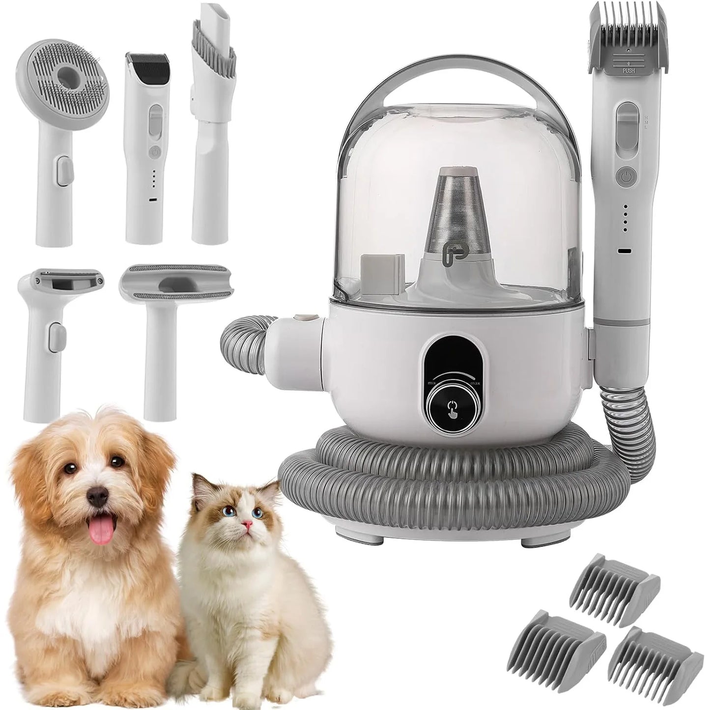 DishyKooker Pet Grooming Kit With 2L Vacuum And 5 Tools