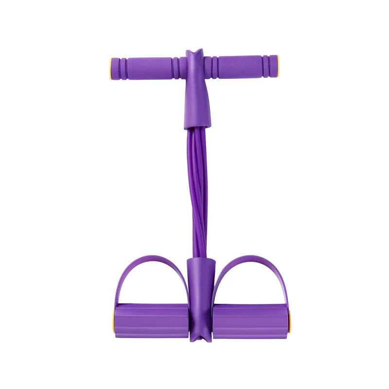Natural Rubber Pedal Resistance Bands With Handles Fitness Equipment