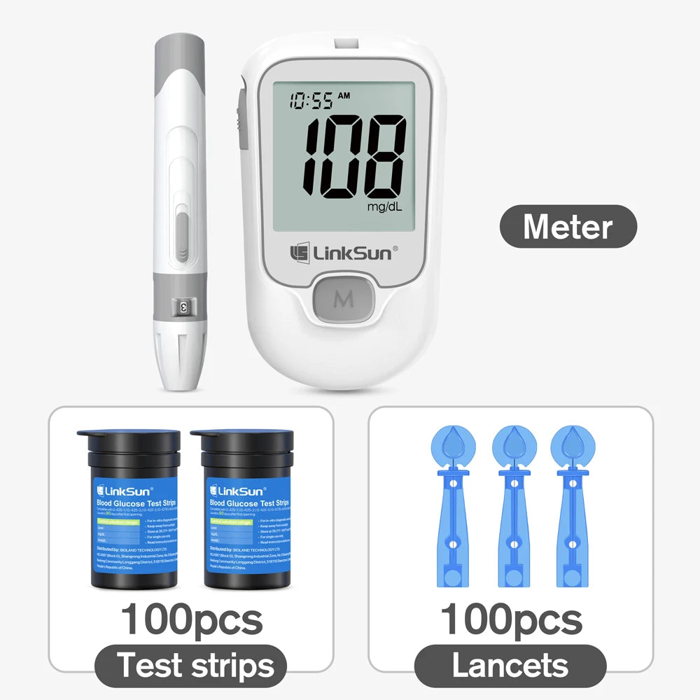 Linksun Blood Glucose Monitor System With 50 Test Strips