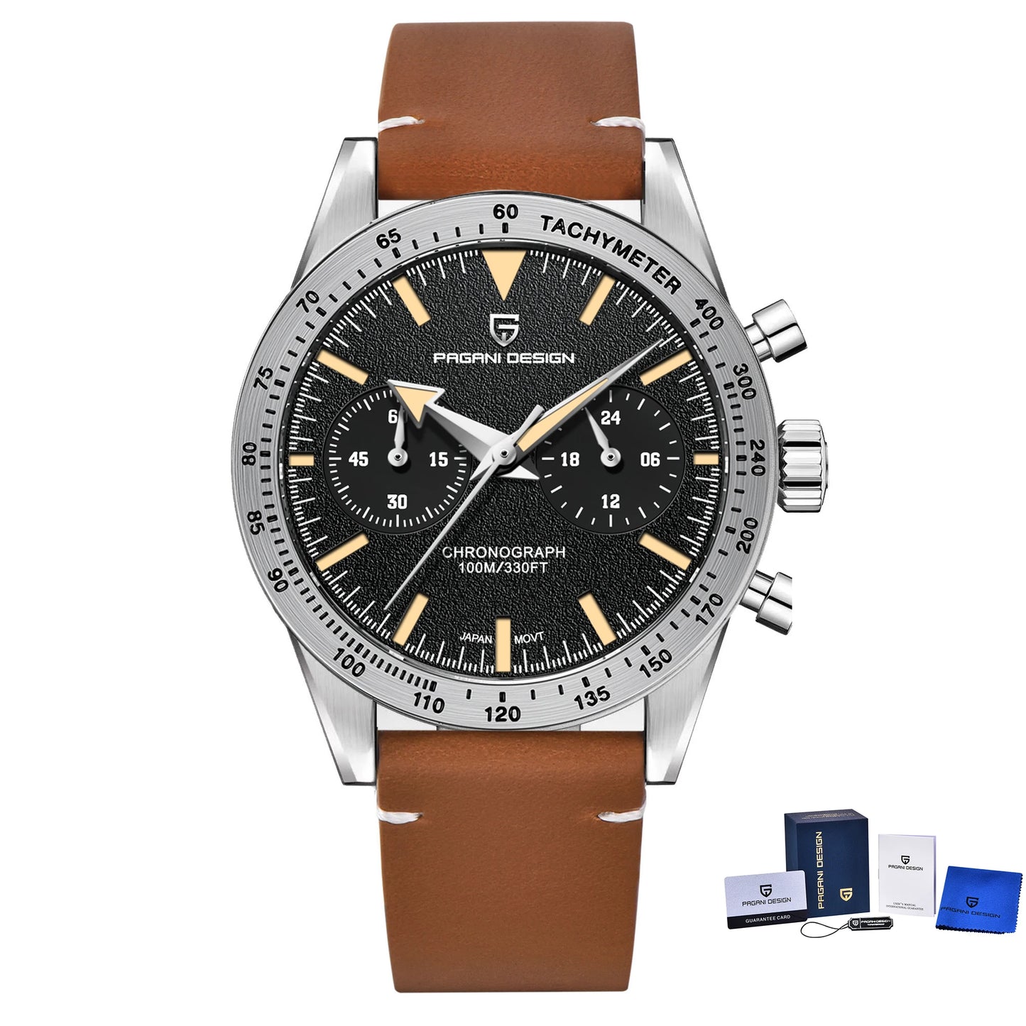 Pagani Design Retro Pilot Quartz Watch For Men Chronograph Waterproof