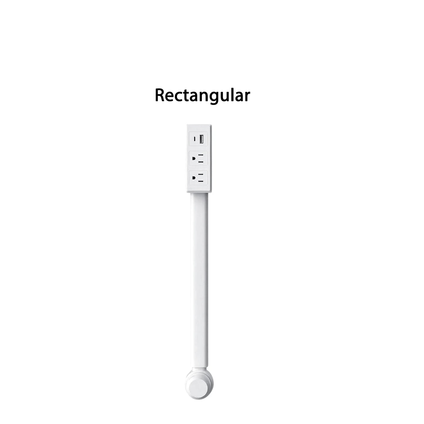Retractable USB Type C Wall Socket With Three Power Outlets