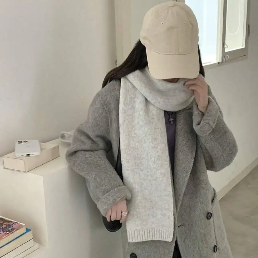 Womens Thick Knit Winter Scarf for Warmth and Casual Wear
