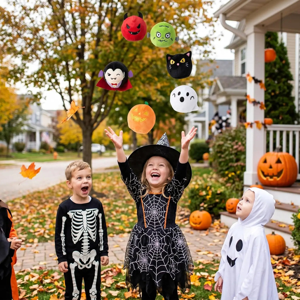Joyfy Plush Halloween Bouncy Balls Quiet Toy For Party Favor
