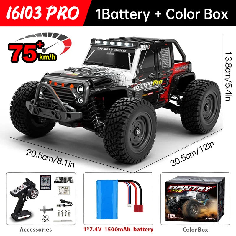 WLtoys 16101 Pro 4WD RC Car With LED Lights