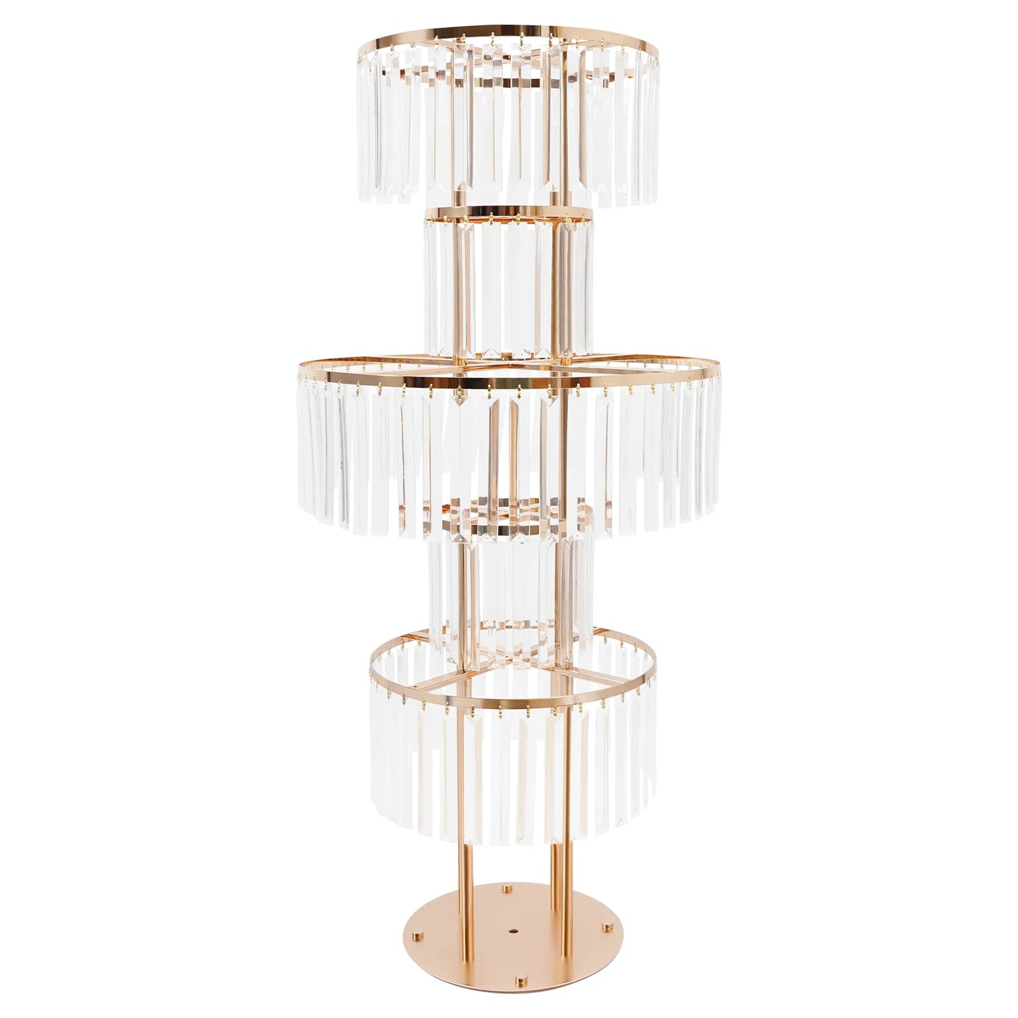 Five Tier Iron and Acrylic Wedding Centerpiece Flower Stand