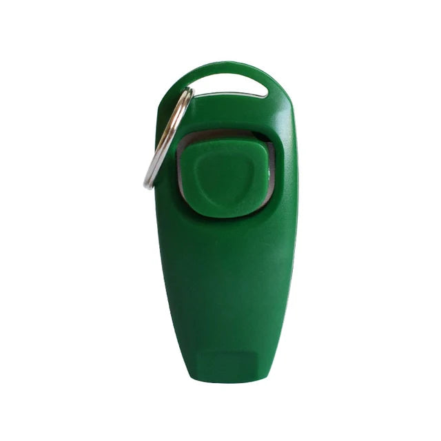 Dog Clicker And Whistle 2 In 1 Training Aid With Key Ring