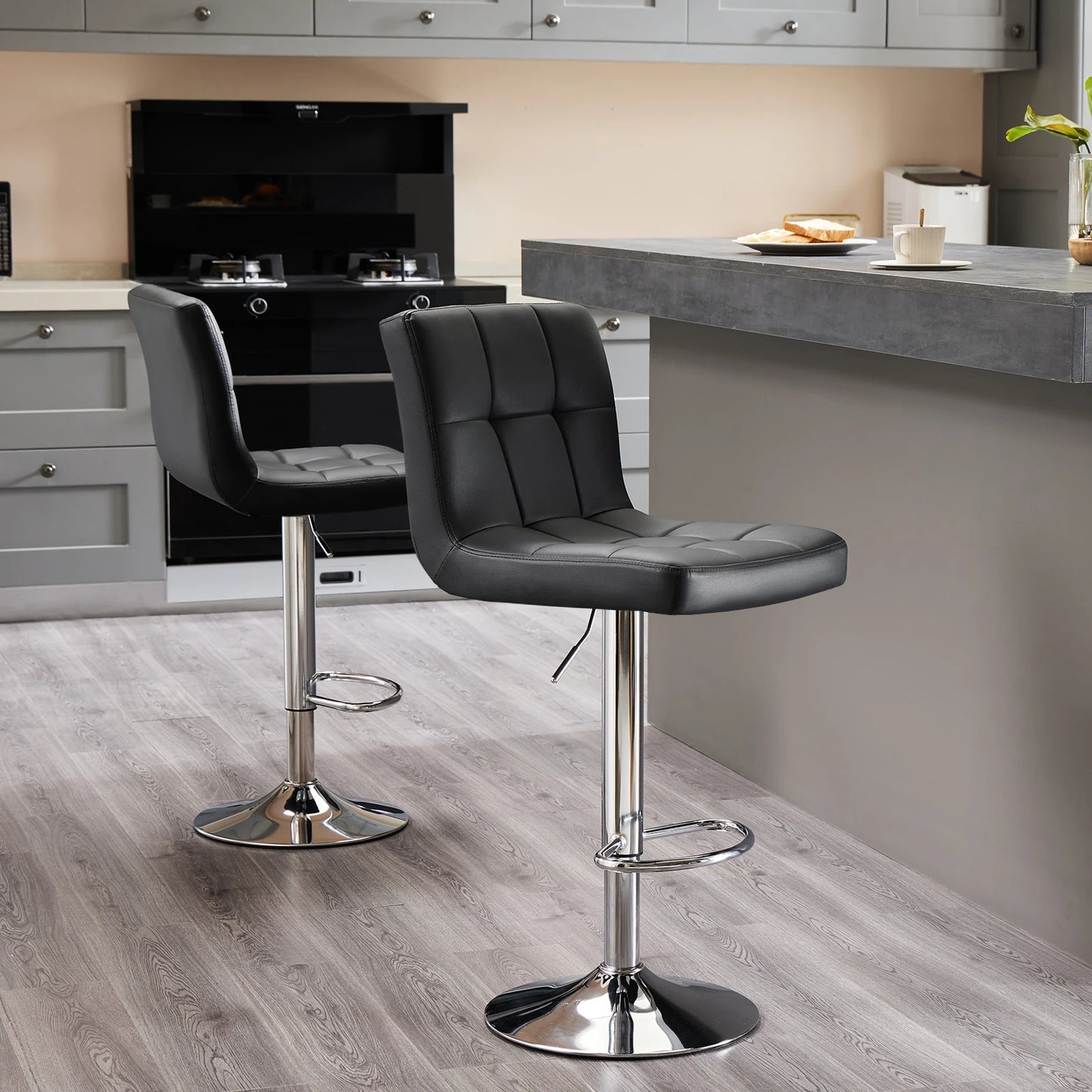 JHK Ergonomic PU Leather Swivel Office Chair With Thickened Cushion