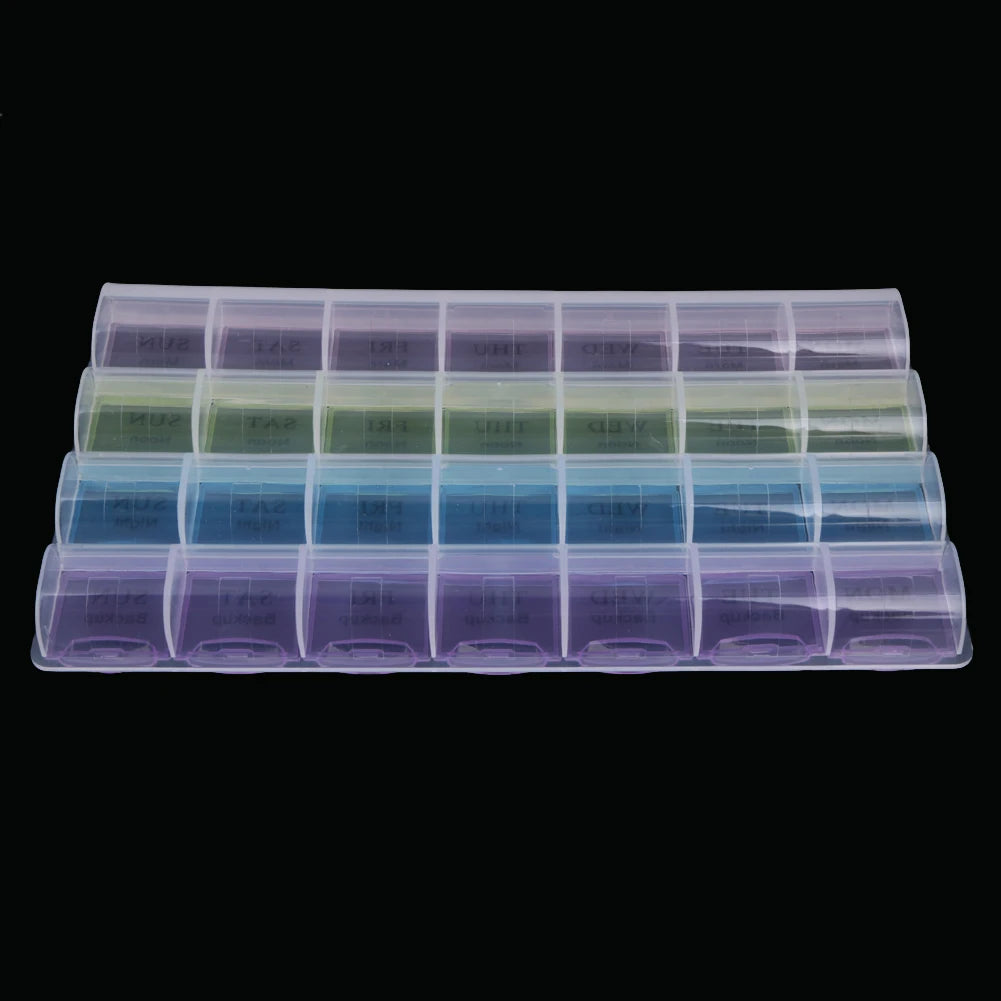VAKIND 28 Compartment Capsule Holder Box Pill Case
