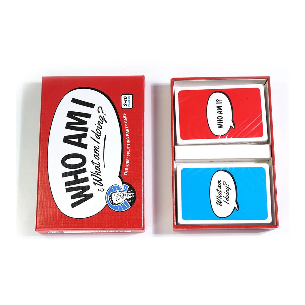 Who Am I & What Am I Doing Card Game Family Gathering Game Cards, Q&A Card To Get Closer Relationship Party Board Game Gifts