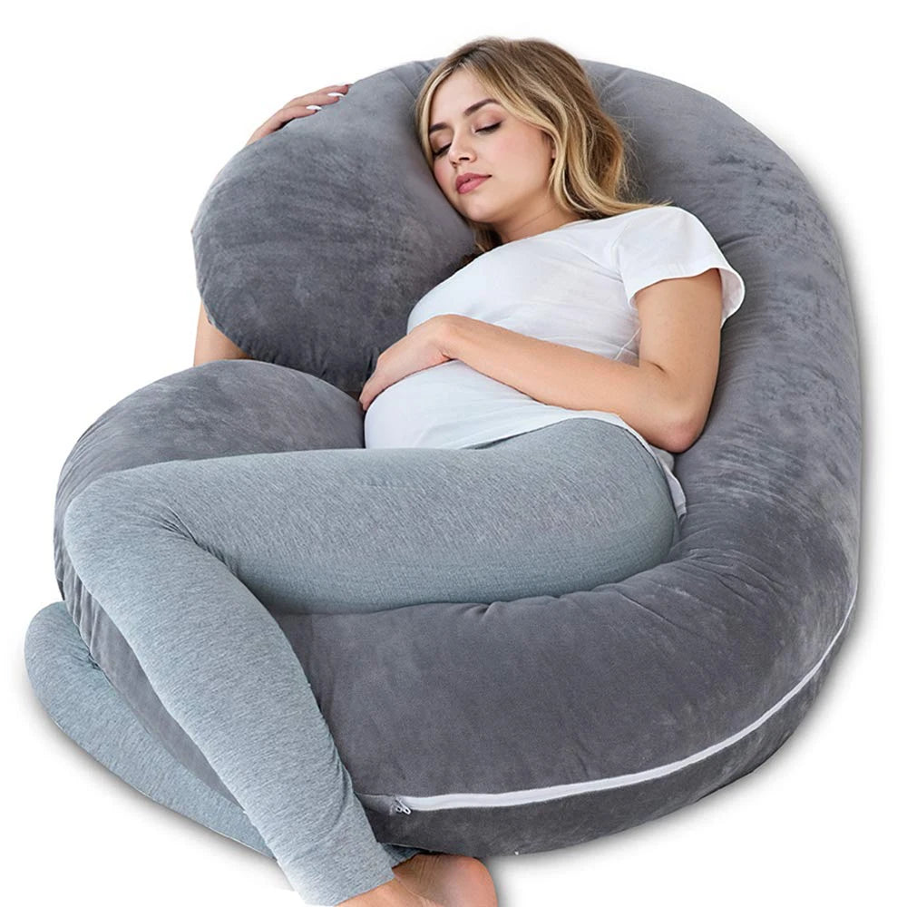 G Shaped Full Body Maternity Pregnancy Pillow With Removable Cover