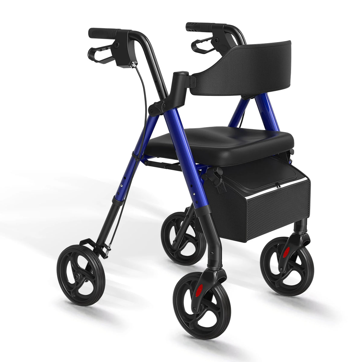 MAIDESITE Foldable Rollator Walker With Seat And Durable Steel Frame