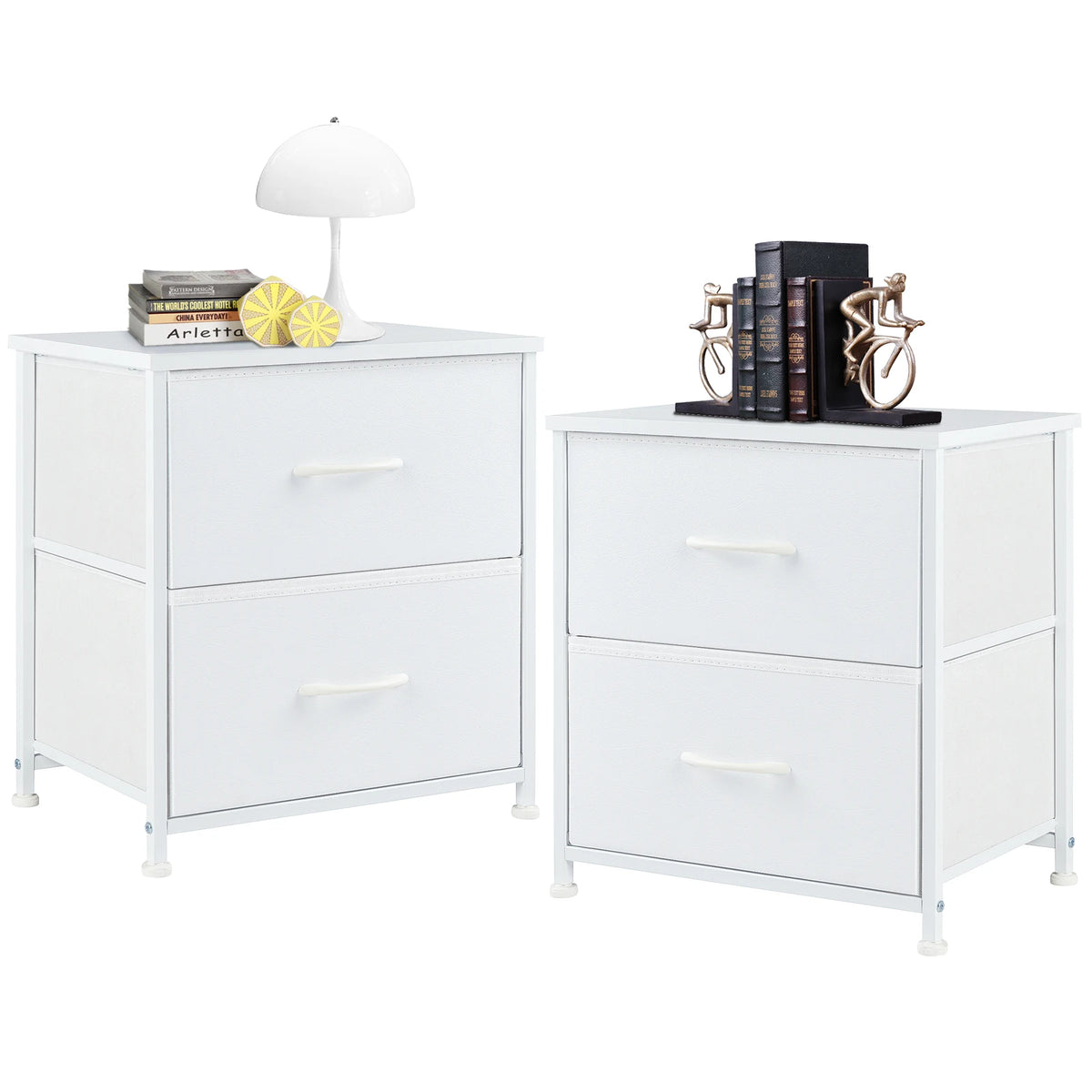 JHK Modern Metal Frame Living Room Storage Cabinet Organizer