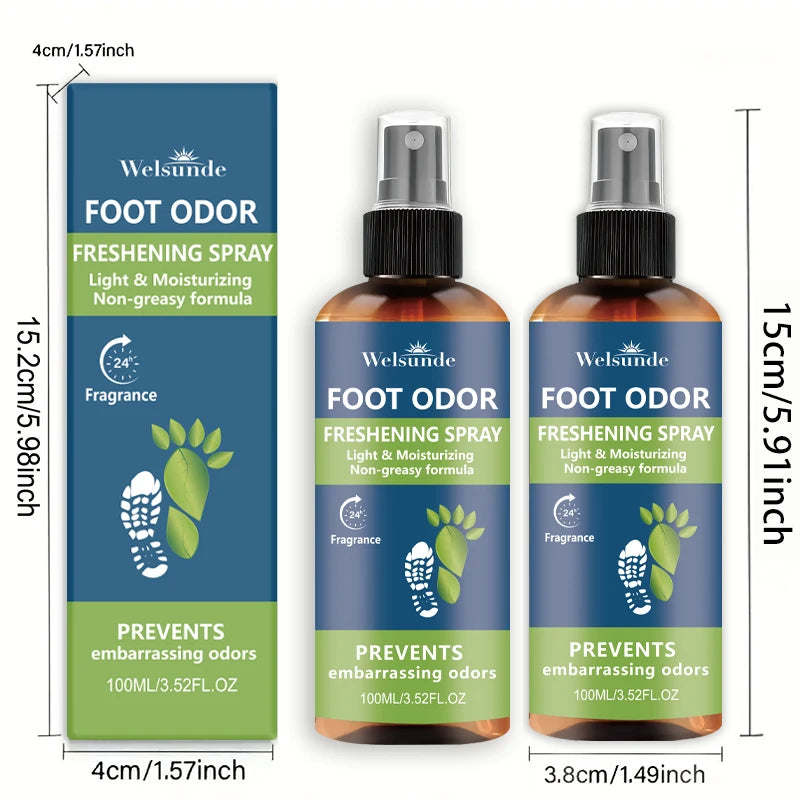 Welsunde Natural Foot And Shoe Odor Control Deodorant Spray