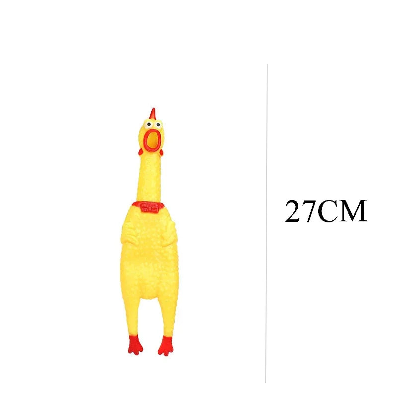 DKSTINYE Squeaky Chicken Dog Toy Squeaker Rubber Chew