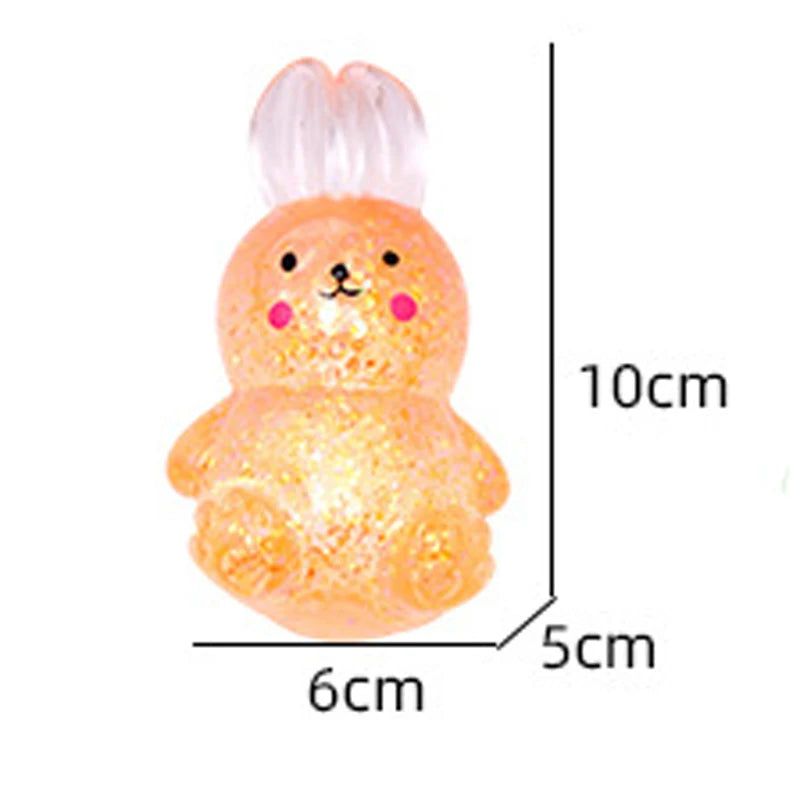 Kids Anti Stress Soft TPR Slow Rebound Sequins Pinch Toy Stress Relief Rabbit