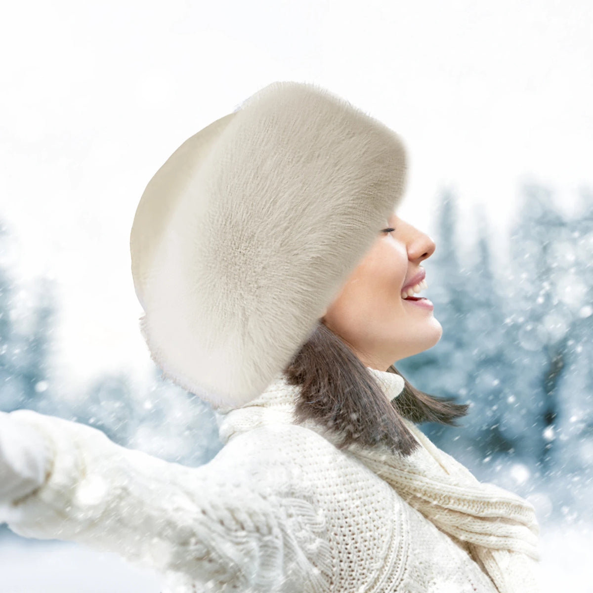 Warm Plush Beanie Hat For Winter Skiing And Outdoor Hiking