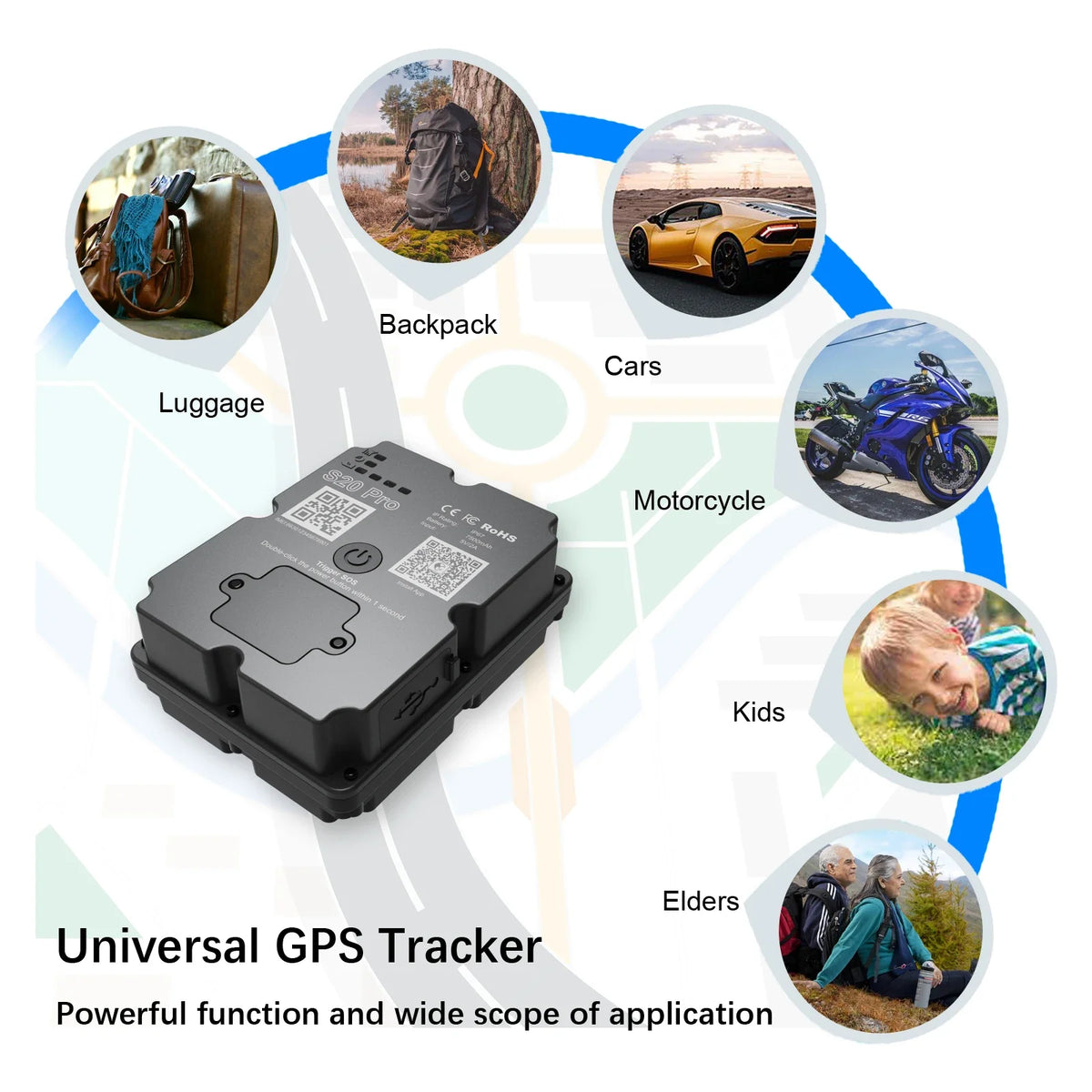 WanWayTech 4G GPS Tracker For Cars And Motorcycles With App