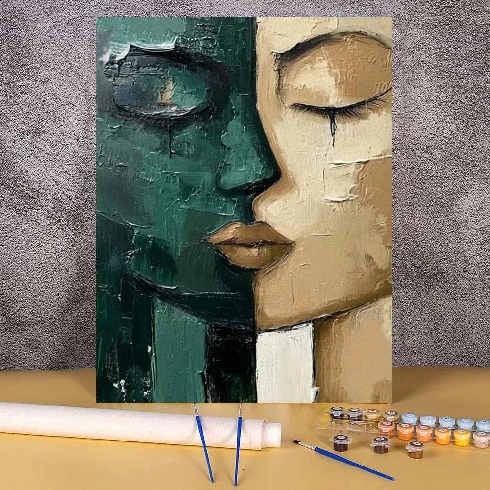 Adults Digital Oil Painting By Numbers DIY Kit Frameless