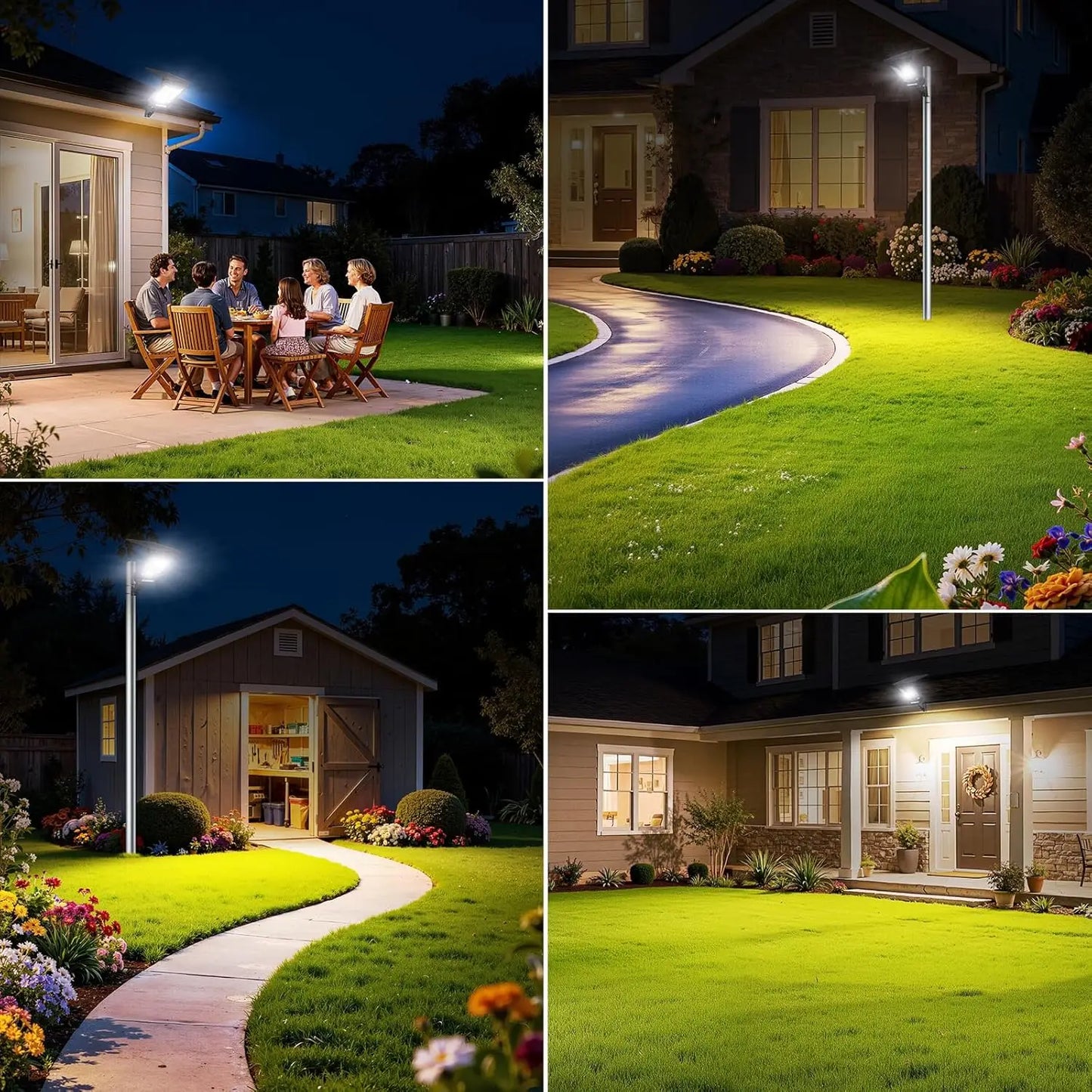 Intelamp 12500 mAh Outdoor Solar Street Light With Dual Motion Sensors