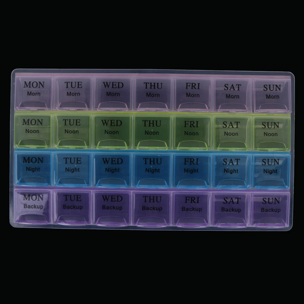 Weekly Pill Organizer Case With Seven Day Dispenser And Splitters