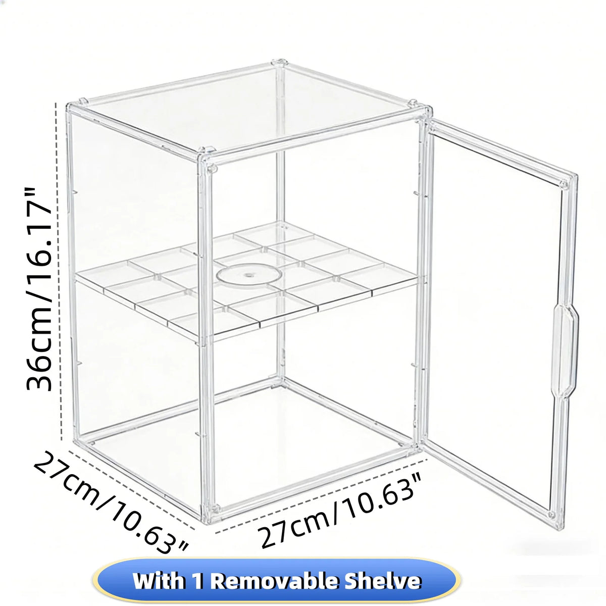 Clear Acrylic Display Box Stackable Storage Organizer For Collectibles