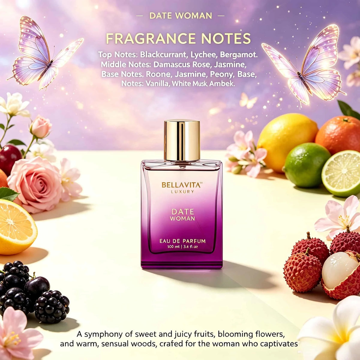 Bharara Date Eau De Parfum With Fruity Floral Notes