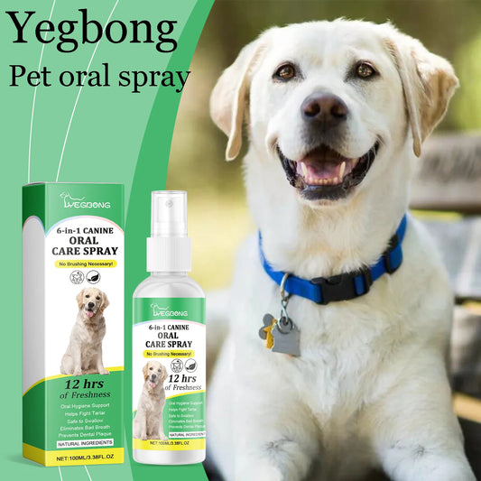 YEGBONG Pet Oral Care Spray Natural Removes Stains And Tartar