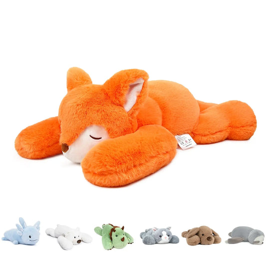 Niuniu Daddy 20" | 3.3 Pound Fox Weighted Stuffed Animals Giant Fox Sensory Body Pillow Plush Toy  Soft Squishy Fur for Birthday