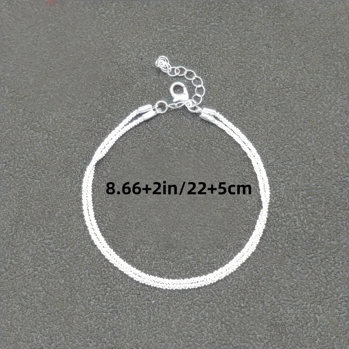 NONECN Anklet Sparkling Double Layer Foot Chain For Ladies
