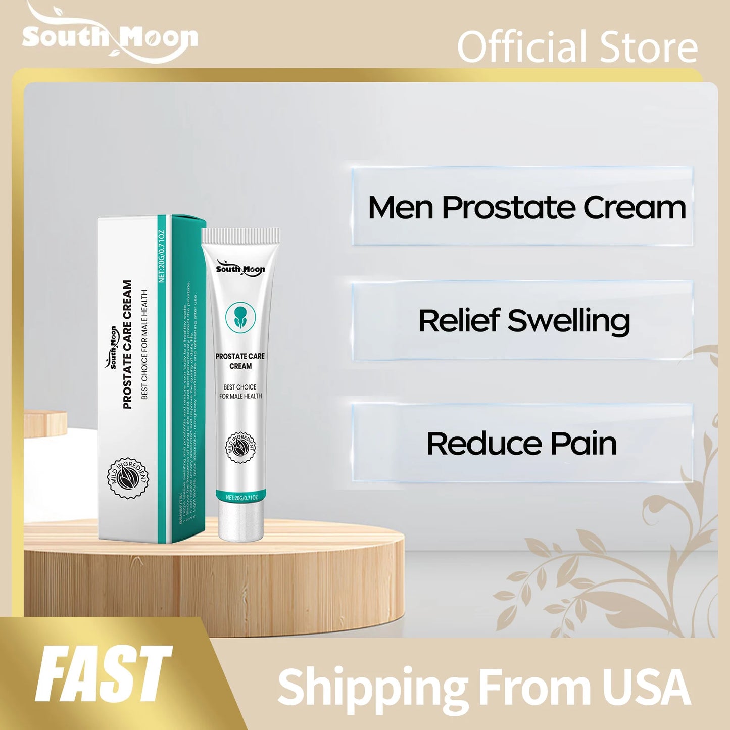 South Moon Prostate Cream for Swelling Relief and Comfort