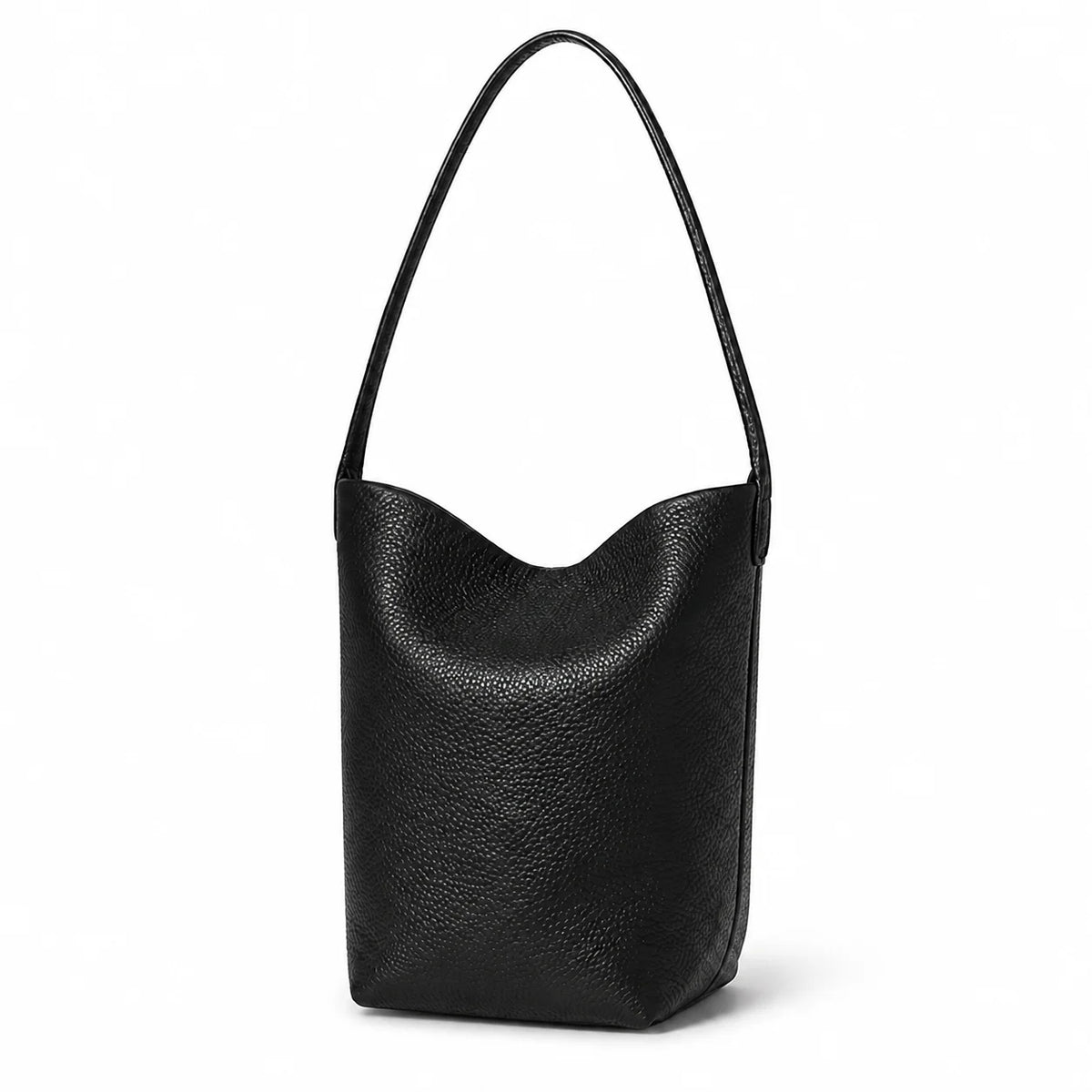 Classic PU Leather Bucket Shoulder Bag for Women Daily Use
