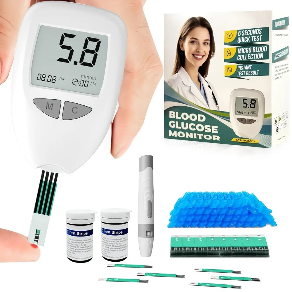 VivaGuard Blood Glucose Monitor Kit With Test Strips And Lancets