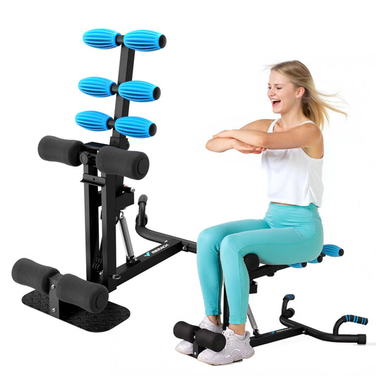MERACH Deep Squat Machine Adjustable Glutes Trainer - Multifunctional Leg Hip Core Workout Machine