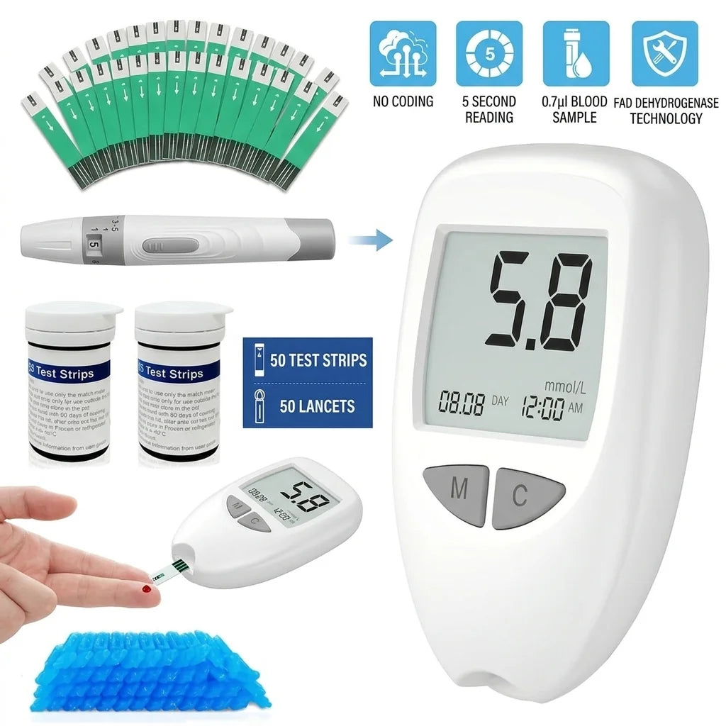 VivaGuard Blood Glucose Monitor Kit With Test Strips And Lancets