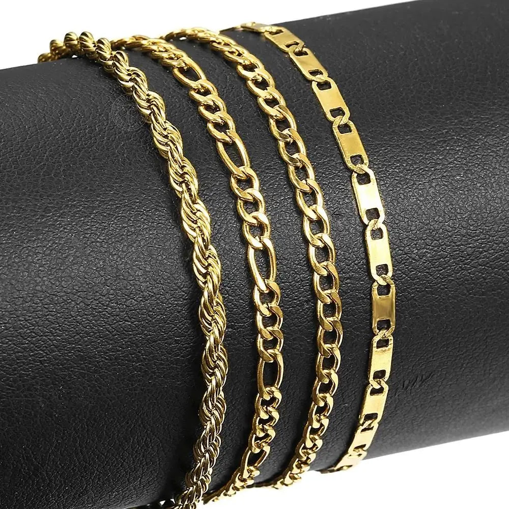 Hermah Stainless Steel Unisex Anklet Jewelry Gift Everyday