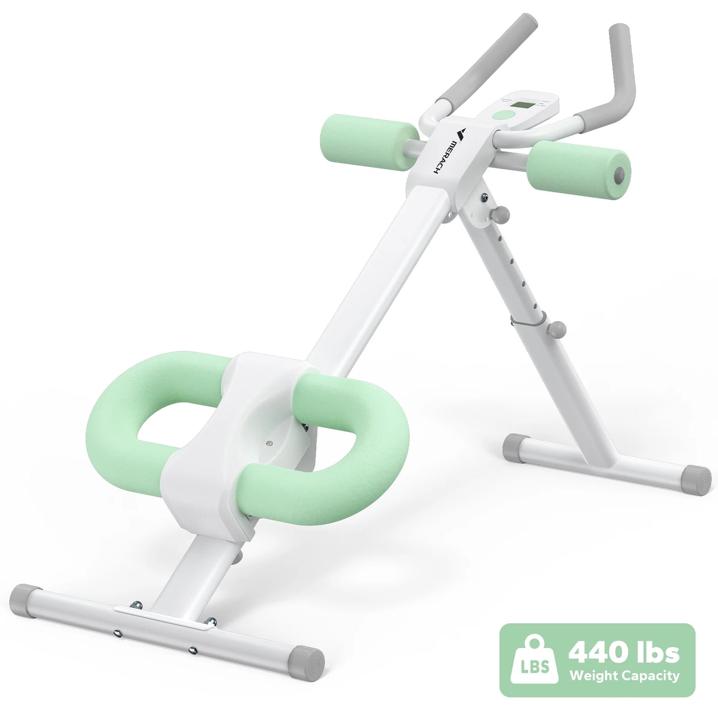 MERACH Ab Machine Adjustable Trainer Foldable Knee Protection - Compact Foldable Design for Core Abs Workouts