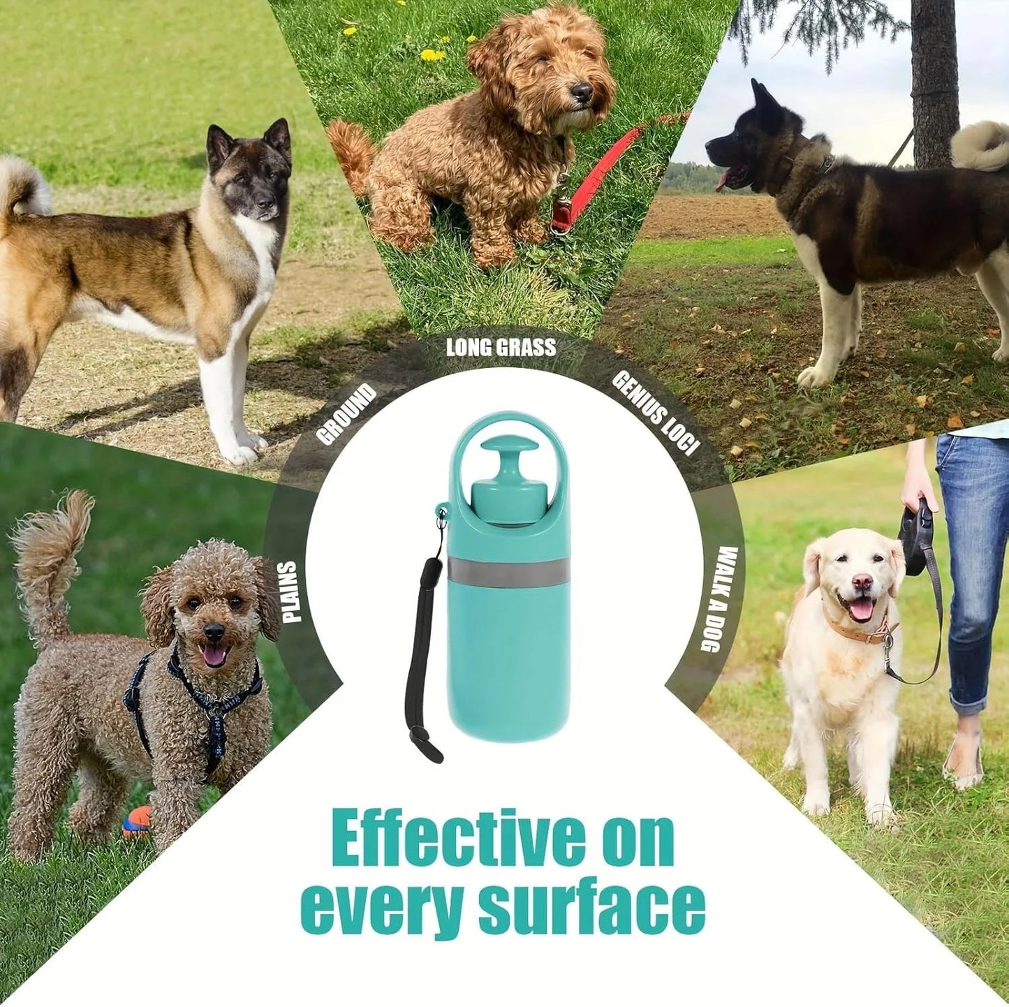 Portable Dog Pooper Scooper No Touch Claw With Waste Bag Holder