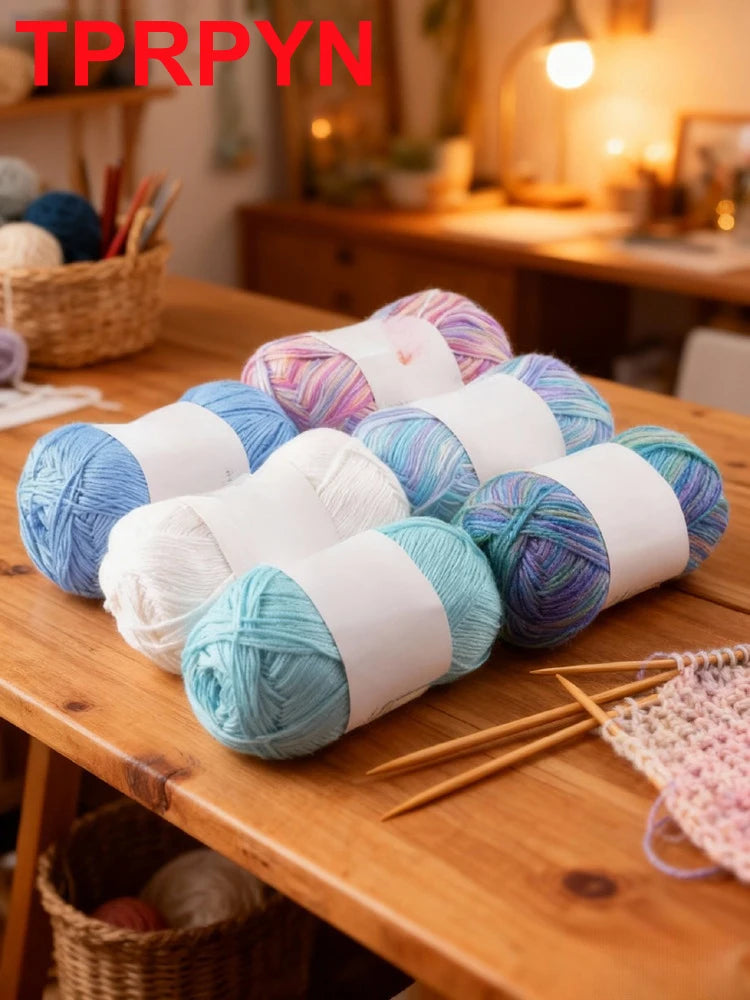 Cotton Bamboo Blend Yarn Hand Knitting Crochet DIY Sweater Dolls
