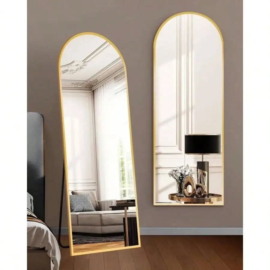 Arched Floor Mirror Wall Mounted Contemporary Home Reflection Decor Aristocratic