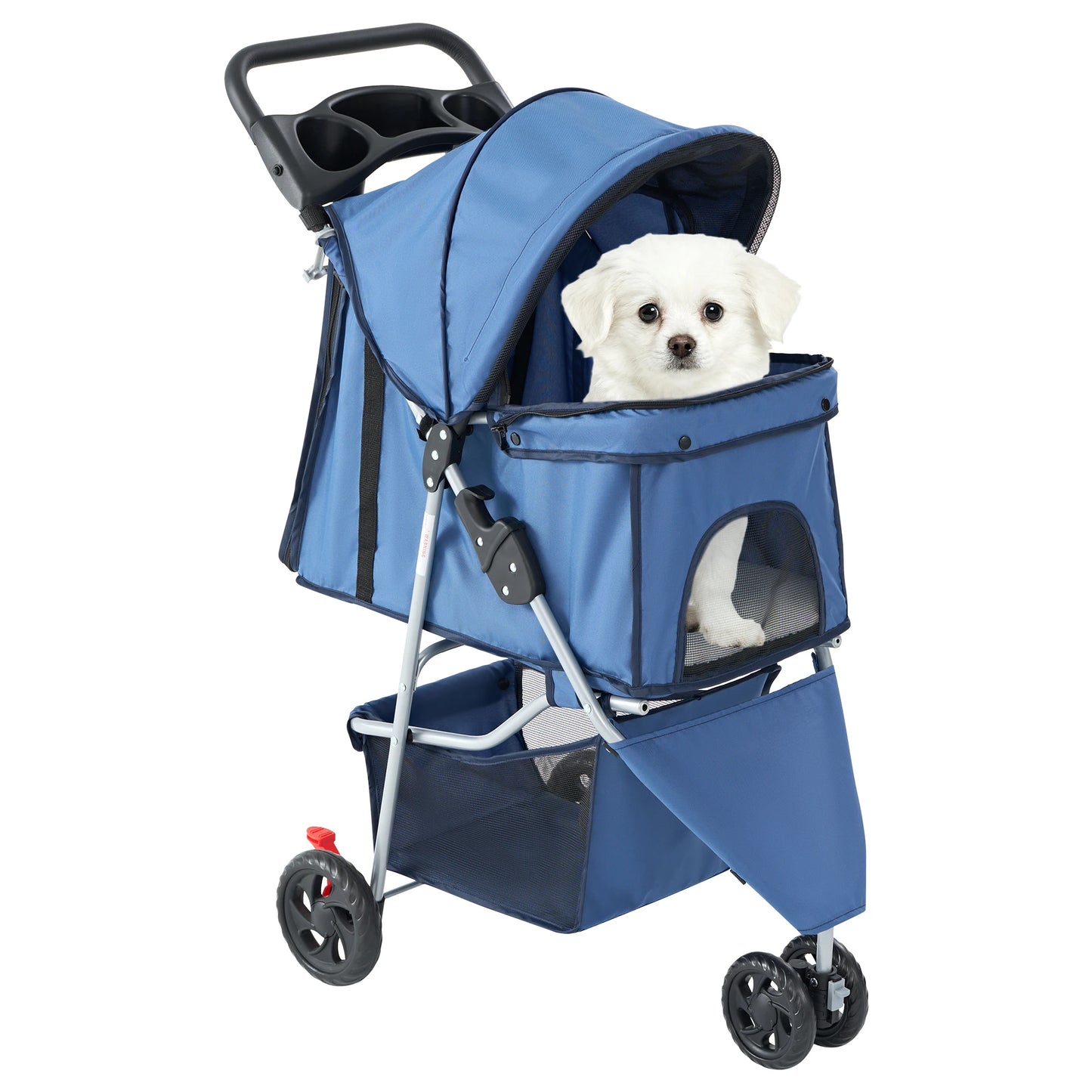 JHK Foldable Pet Stroller Three Wheel For Small Dogs Cats