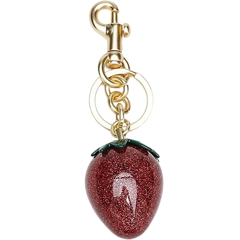 Cute Crystal Bag Charm With Metal Handbag Keychain Pendant